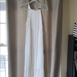 For Life White Embroidered Maxi Dress